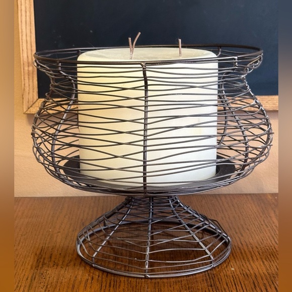 PartyLite Wire Apothecary Candle Holders/Basket - Picture 3 of 9